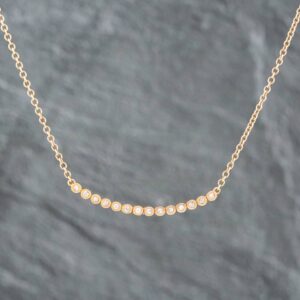 Pre-Owned 18ct Rose Gold Diamond Pendant & 17 Inch Trace Chain 41141631