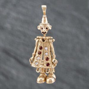 Pre-Owned 9ct Yellow Gold Clown Gemstone Unfastened Pendant 41142148