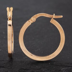 Pre-Owned Rose Gold 19.5mm Plain Hoop Earrings 41172477