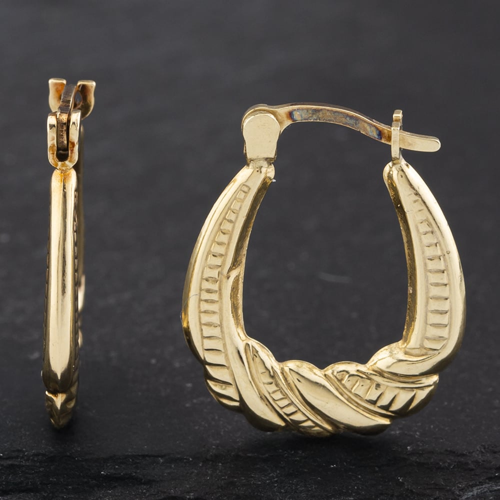 Pre-Owned Yellow Gold 18.3mm Creole Earrings 41172480
