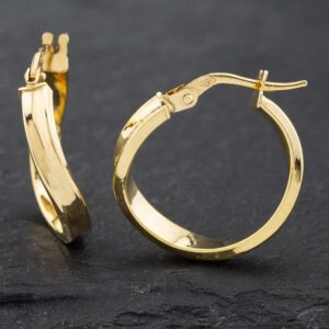Pre-Owned Yellow Gold 18.7mm Twisted Hoop Earrings 41172509