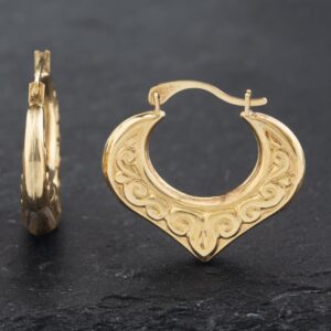 Pre-Owned Yellow Gold 18.2mm Middle Creole Earrings 41172532