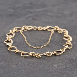 Pre-Owned 9ct Yellow Gold Fancy 7.25 Inch Curb Chain Bracelet 41281263