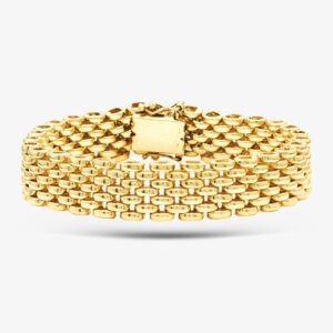Pre-Owned 9ct Yellow Gold 7.5 Inch Panther Chain Bracelet 41281337