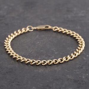 Pre-Owned 9ct Yellow Gold 8.5 Inch Curb Chain Bracelet 41281401