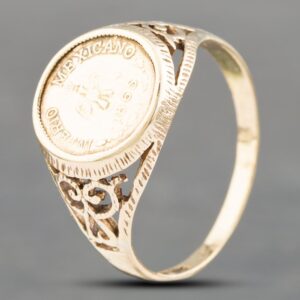 Pre-Owned 9ct Yellow Gold Peso Signet Ring 41341647