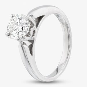 Pre-Owned Platinum 0.90ct Brilliant Cut Diamond Solitaire Ring 41481484