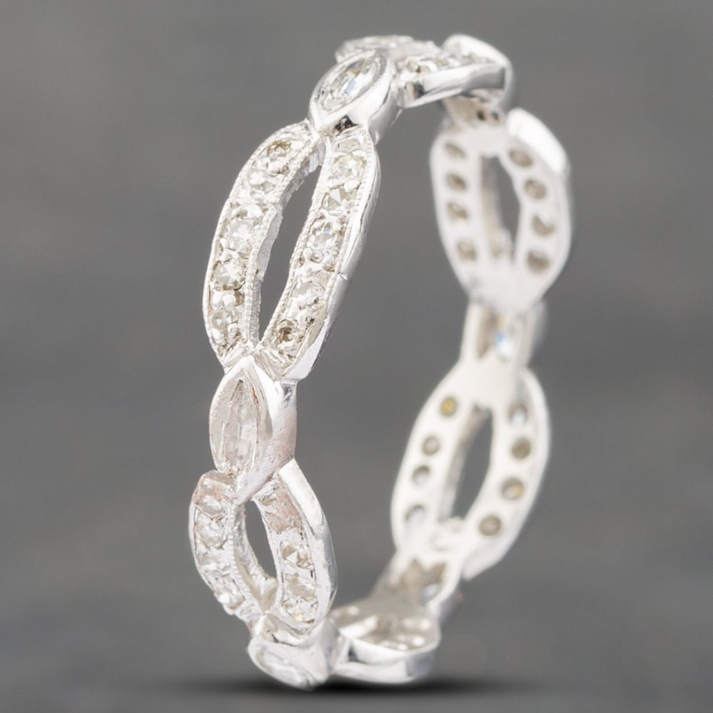 Pre-Owned Platinum Diamond Fancy Full Eternity Ring 43121073