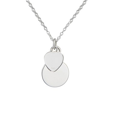 Argento Heart and Plate Necklace - Adjustable