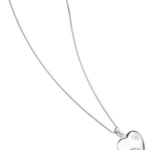 D for Diamond Silver Diamond-Set Center Locket