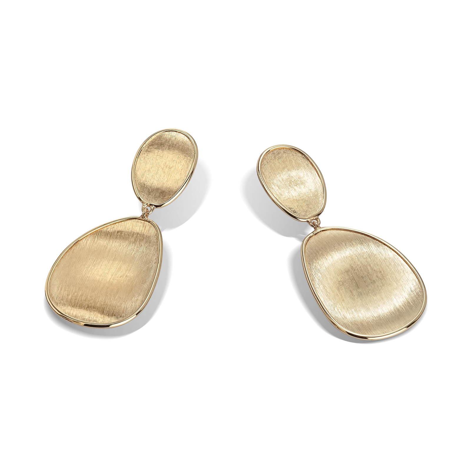 Marco Bicego Lunaria 18ct Yellow Gold Small Petal Drop Earrings OB 1348 Y 02