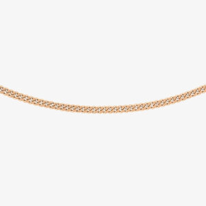 9ct Rose Gold 51cm Diamond-Cut Curb Chain  5.13.6745-51