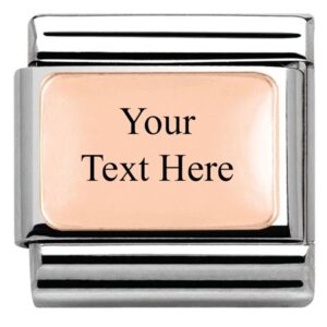 Nomination Rose Gold Plate Engraving Attraction