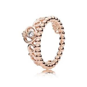 Pandora Princess Tiara Crystal Rose Gold Ring – 60
