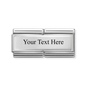Nomination Silver Double Engravable Plate Appeal