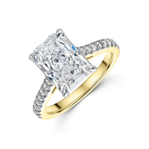 18ct Yellow Gold Radiant Reduce 3.25ct Lab Grown Diamond Solitaire