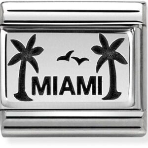 Nomination Oxidised Silver Miami Palm Trees Charm