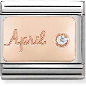 Nomination Rose Gold April Diamond Appeal