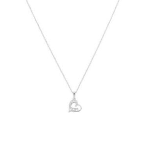 Argento Silver Mum Heart Necklace