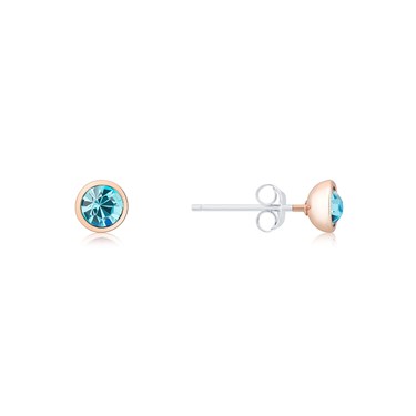 Karma Rose Gold March Stud Earrings - Rose Gold