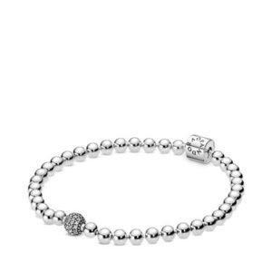 Pandora Beads & Pavé Bracelet – 17cm