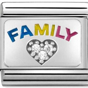 Nomination Silvershine Family Love Rainbow Charm