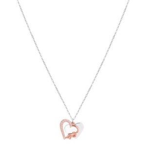 Argento Mixed Metal Heart Engraving Necklace – 45cm