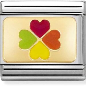 Nomination Rainbow 4 Leaf Clover