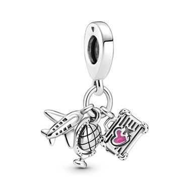 Pandora Plane, Globe & Suitcase Grasp Allure