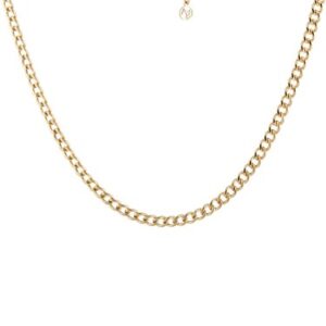 Argento Recycled Gold Vintage Curb Chain Necklace – 46cm