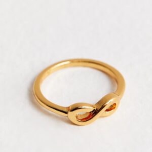 18ct Gold Plated Infinity Ring New Glance