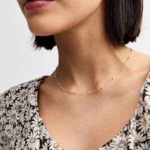 Silver Plated Ball Chain Necklace New Glance