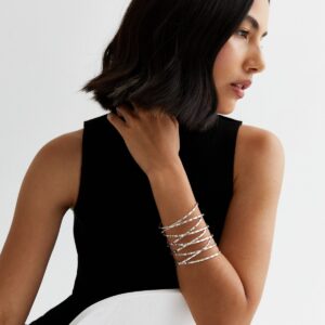 Silver Massive Twist Cuff Bracelet New Glance