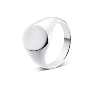 Argento Recycled Silver Oval Signet Ring – 52