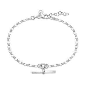 Argento Recycled Silver Sunburst T-Bar Bracelet – 18cm