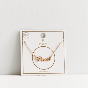 Gold Pisces Famous person Signal Necklace New Glance