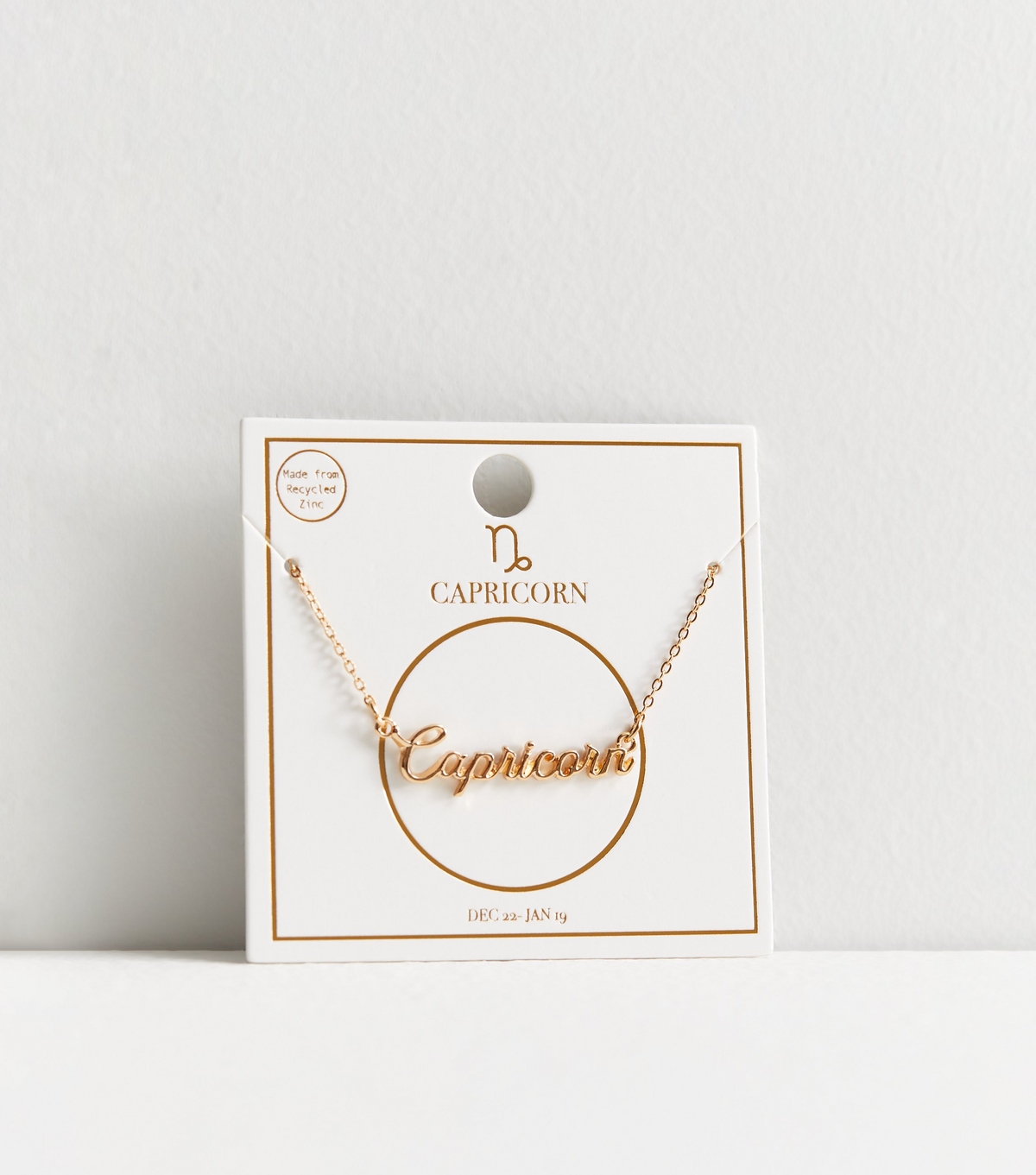 Gold Capricorn Superstar Signal Necklace New Glance