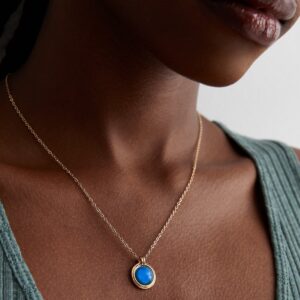 Gold Moodstone Pendant Necklace New Glance