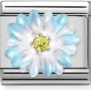 Nomination Light Blue Flower Charm