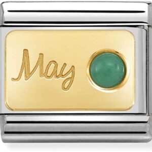Nomination May Emerald Birthstone Charm