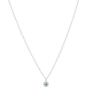 Argento Silver May Birthstone Halo Necklace – Silver