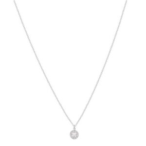 Argento Silver June Birthstone Halo Necklace – Silver