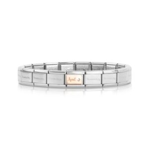 Nomination Rose Gold April Birthstone Bracelet – 17cm
