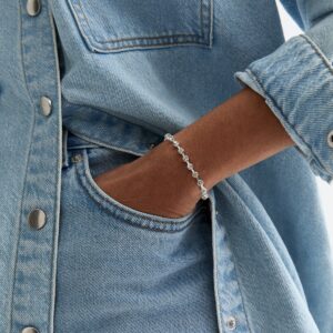 Silver Diamanté Bracelet New Glance
