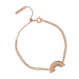 Olivia Burton Rose Gold Rainbow Bracelet