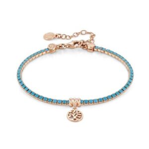 Nomination Rose Gold Sublime Turquoise Crystal Tree Of Existence Bracelet