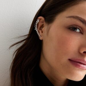 Diamanté Leaf Ear Cuffs New Glance