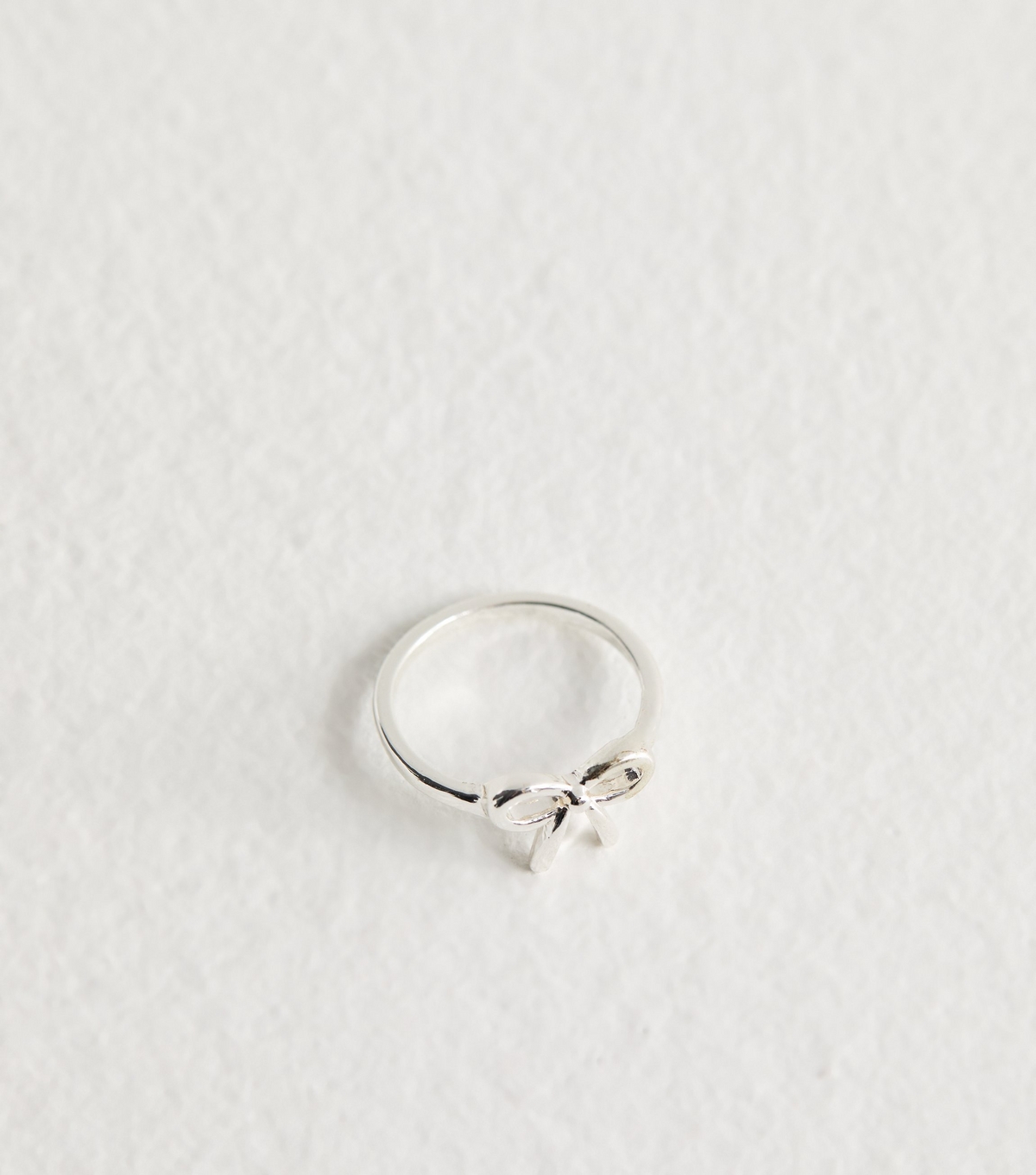 Silver Tone Bow Ring New Glance
