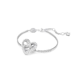 Swarovski Matrix Silver Heart Bracelet – 20cm