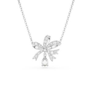 Swarovski Volta Silver Bow Necklace – 43cm